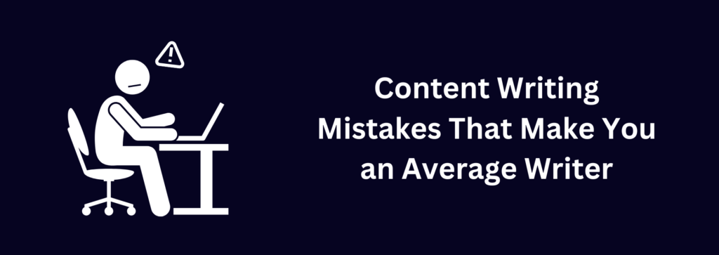 a pictogram of content writer making a mistake