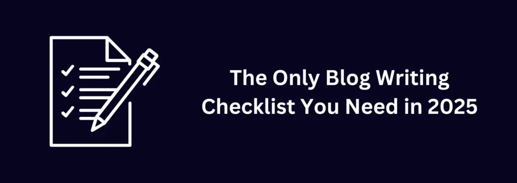 blog writing checklist feature image